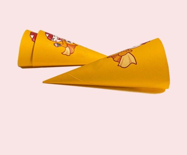 Eco-friendly kraft cone sleeves with printed branding